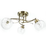 Klasyczna lampa w kolorze miedzi ze szklany kloszem