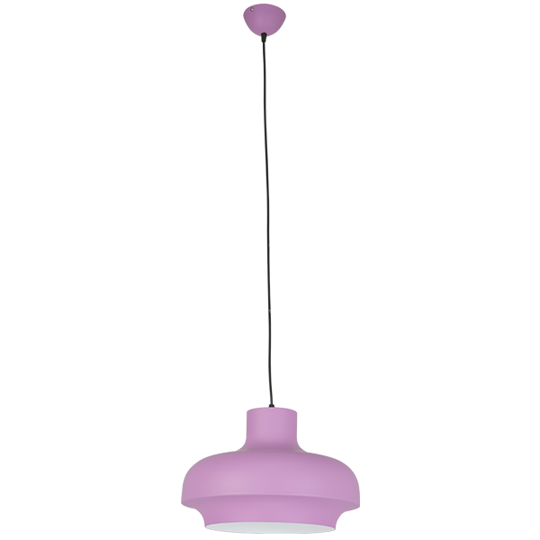 lampa vintage z kloszem w kolorze fuksji
