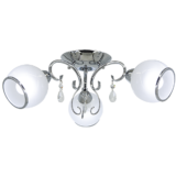 klasyczna lampa sufitowa w stylu glamour w srebrnym kolorze