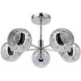 Lampa z pięcioma szklanymi kloszami